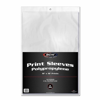 Pack of 100 BCW 12 x 18 Print / Poster Archival Poly Sleeves protectors holders
