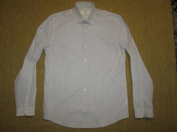Men Ted Baker Shirt Coral Cotton 38 / M / 46