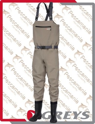 Wader GREYS FIN Gr. L Stiefel 42/43 atmungsaktiv Neopren Spinnfischen Fliegenfis