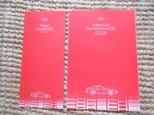 Preisliste Porsche 944, Modelle 1982 und Farbkarte