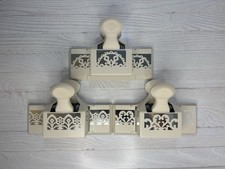  3 Martha Stewart Crafts Deep Edge Heart Scroll / Garden Fence / Snow Flake