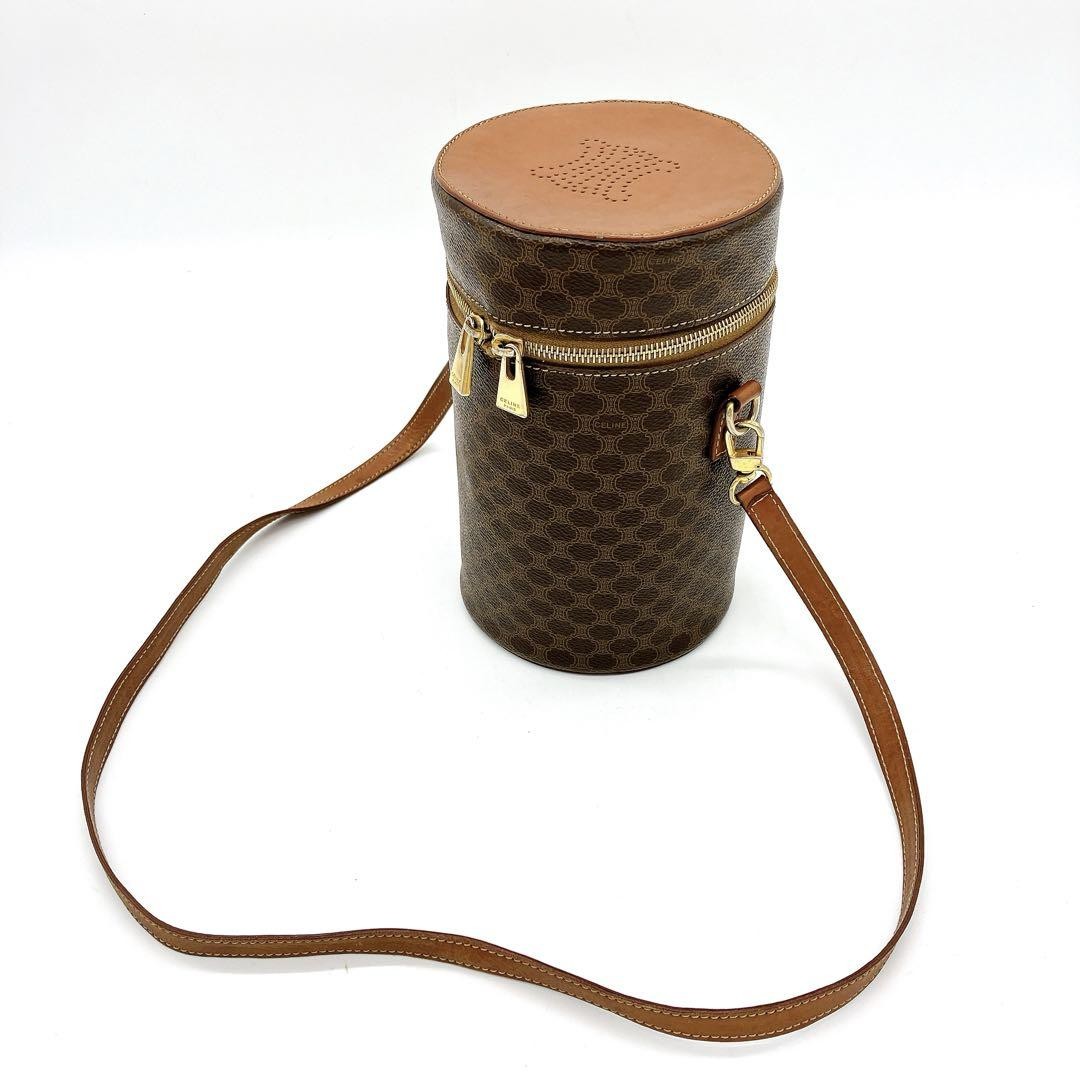 Celine Macadam PVC Brown Shoulder Bag Authentic G07111560