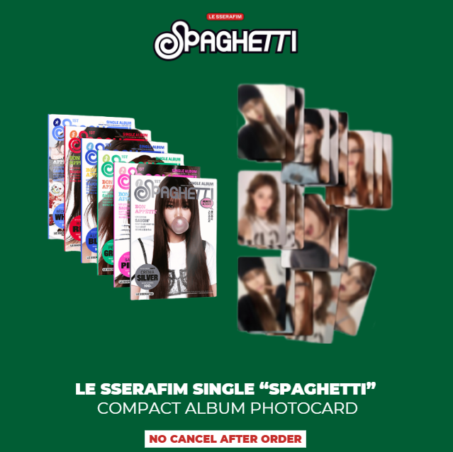 LE SSERAFIM SPAGHETTI OFFICIAL ALBUM NEW PAD WEVERSE SHOP COMPACT