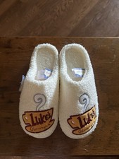 Gilmore Girls Luke  s Diner Logo Cream Adult Slip-On Slippers Size S/M NEW