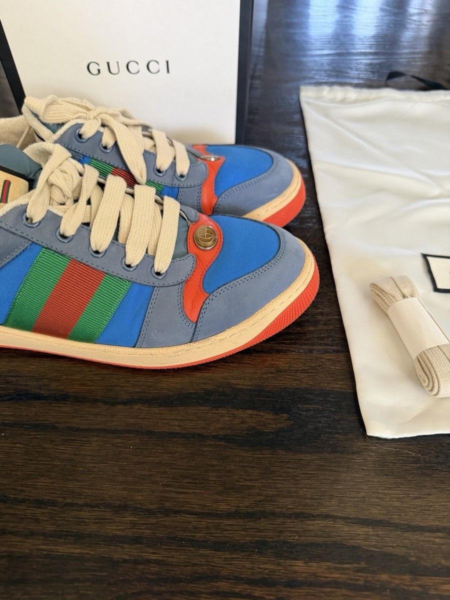 Gucci Multicolor Blue Red Green Beige Low Top Athletic  display picture 3