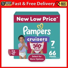 Pampers Cruisers 360 Baby Diapers Size 7, 66 Count Select for More Options 