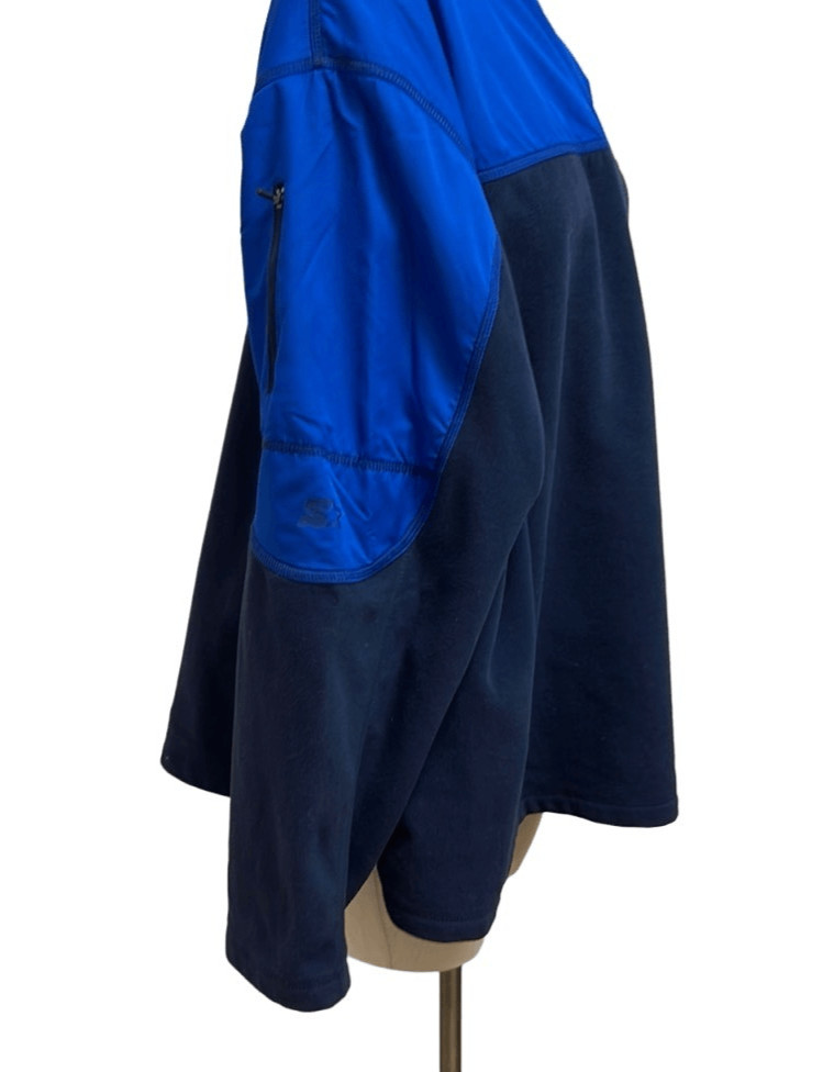 Starter Blue Fleece Pullover Jacket Size 3XL 54-56 - image 3