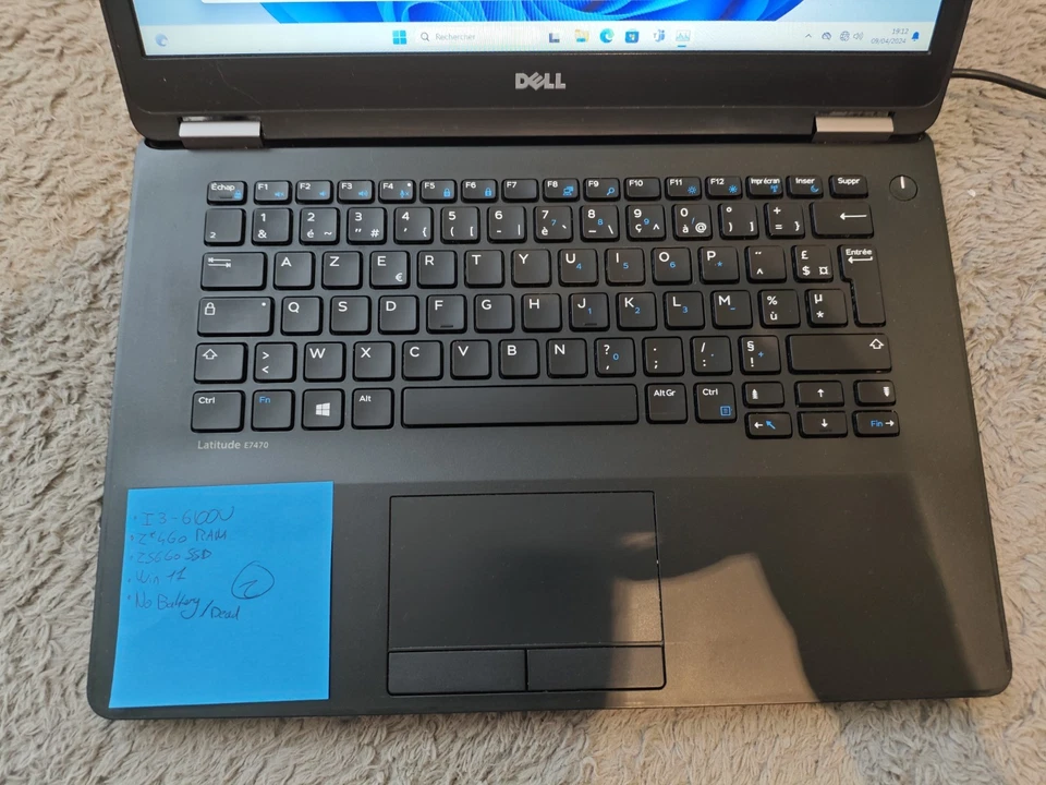 Dell Latitude E7470 · i3-6100U · 4GB · 256GB, photo 4 sur 5