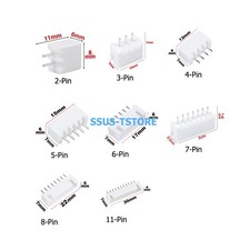 Lot JST XH2.54mm 2/3/4/5/6/7/8-Pin Straight Wire Cable Connector Header Male PCB