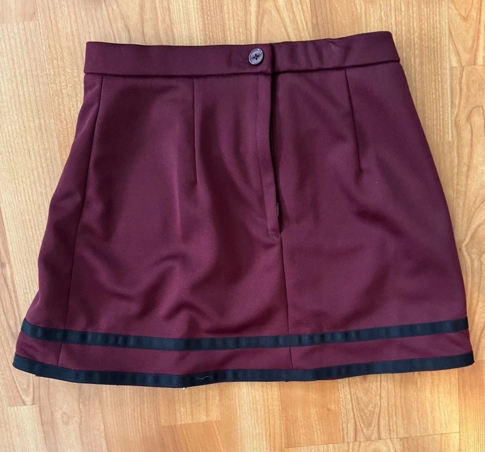 Champion Ladies Maroon Cheerleading Uniform Cosplay Costume Top S Skirt XS Cheer - Image 4 of 4