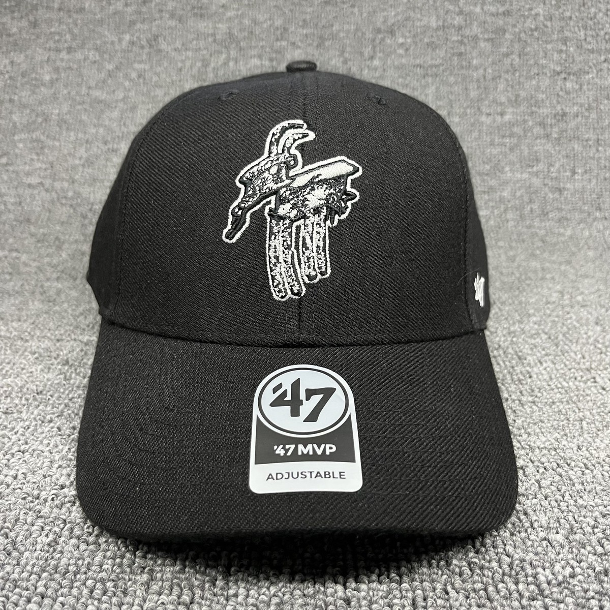 '47 Brand MVP Hat Kozička Praha Goat Embroidery Black Adjustable Strapback Cap