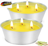 2 X 16Oz Citronella Kerze Outdoor Groß, 180 Std Citronella Kerze DraußEn,Kerzen