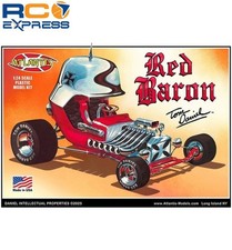 Atlantis Models-1/24 Tom Daniel Red Baron Show Car Plastic Model W/ Tra-AANM6740