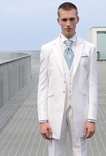 White Mens Suits Party Workwear Wedding Tuxedo Groom Bestman Bespoke Hosting