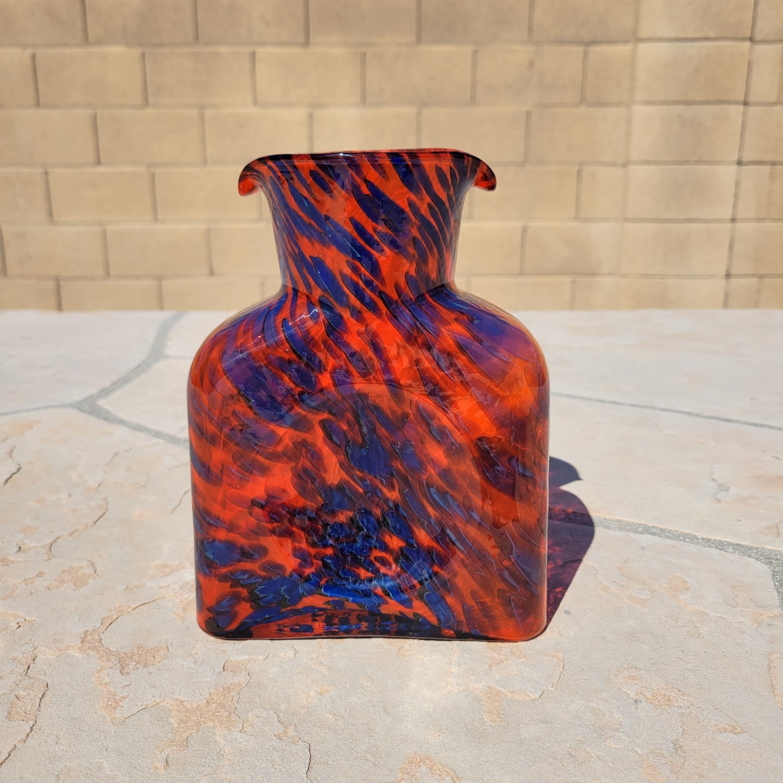 Blenko Kingfisher Dreamcicle FIRST Qual Special Edition 384 Water Bottle