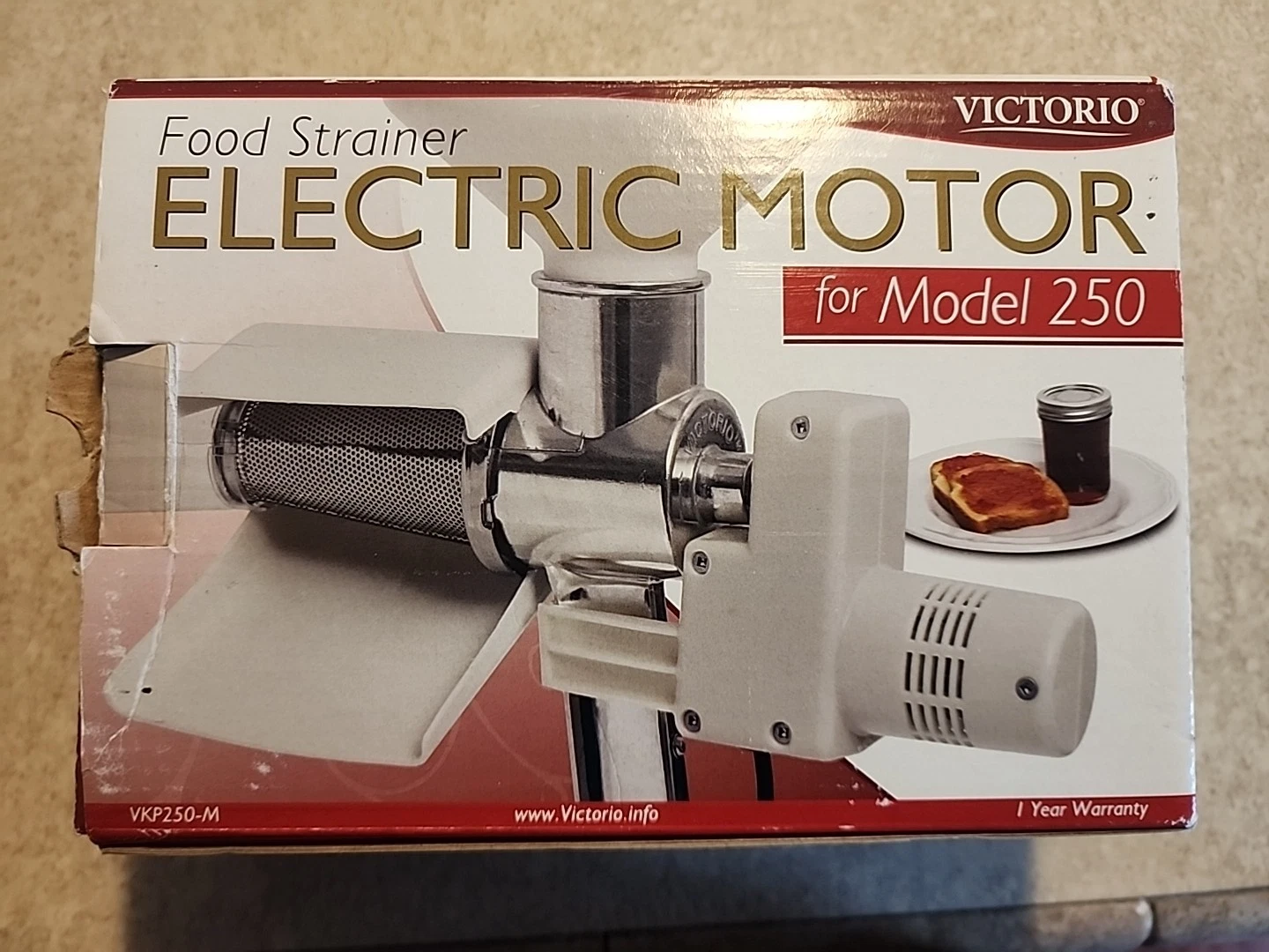 Victorio 250 Food Strainer Electric Motor Model 250 VKP250-M
Opens in a new window or tab