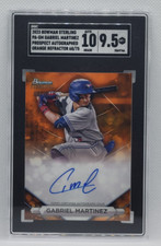 2023 Bowman Sterling Gabriel Martinez Auto Orange #ed 68/75 SGC 9.5 10 Blue Jays