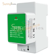 Din Rail WIFI Electric Power Meter Energy Wattmeter AC70-260V 100A APP Remote