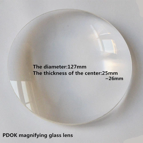 127 mm Tischlupe Ersatzlinse 5X Doppelkonvexe Linse Vergrößerungsglas Linse - Bild 1 von 11