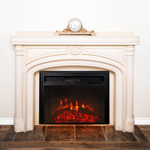 1500 W Wall Mount Electric Fireplace Heater Flame Log Home