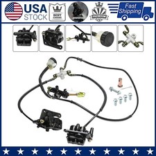 Hydraulic Twin Brake Caliper Master Cylinder Assembly Kit For Go Kart ATV Buggy