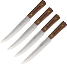 4 PACK Old Hickory Slicing Knife 8" Carbon Steel Blade Wood Handle MADE IN USA