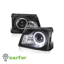 Spec-D Tuning Halo Ring Chrome Housing Clear Lens Projector Headlights Compatibl