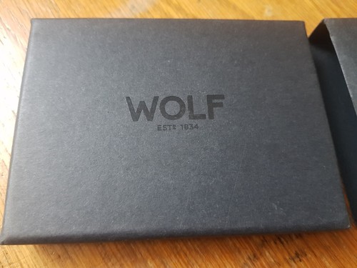 Credit Card Holder Wolf 306095 Blake , Credit Card Case Brown Teju Lizard - Picture 6 of 6