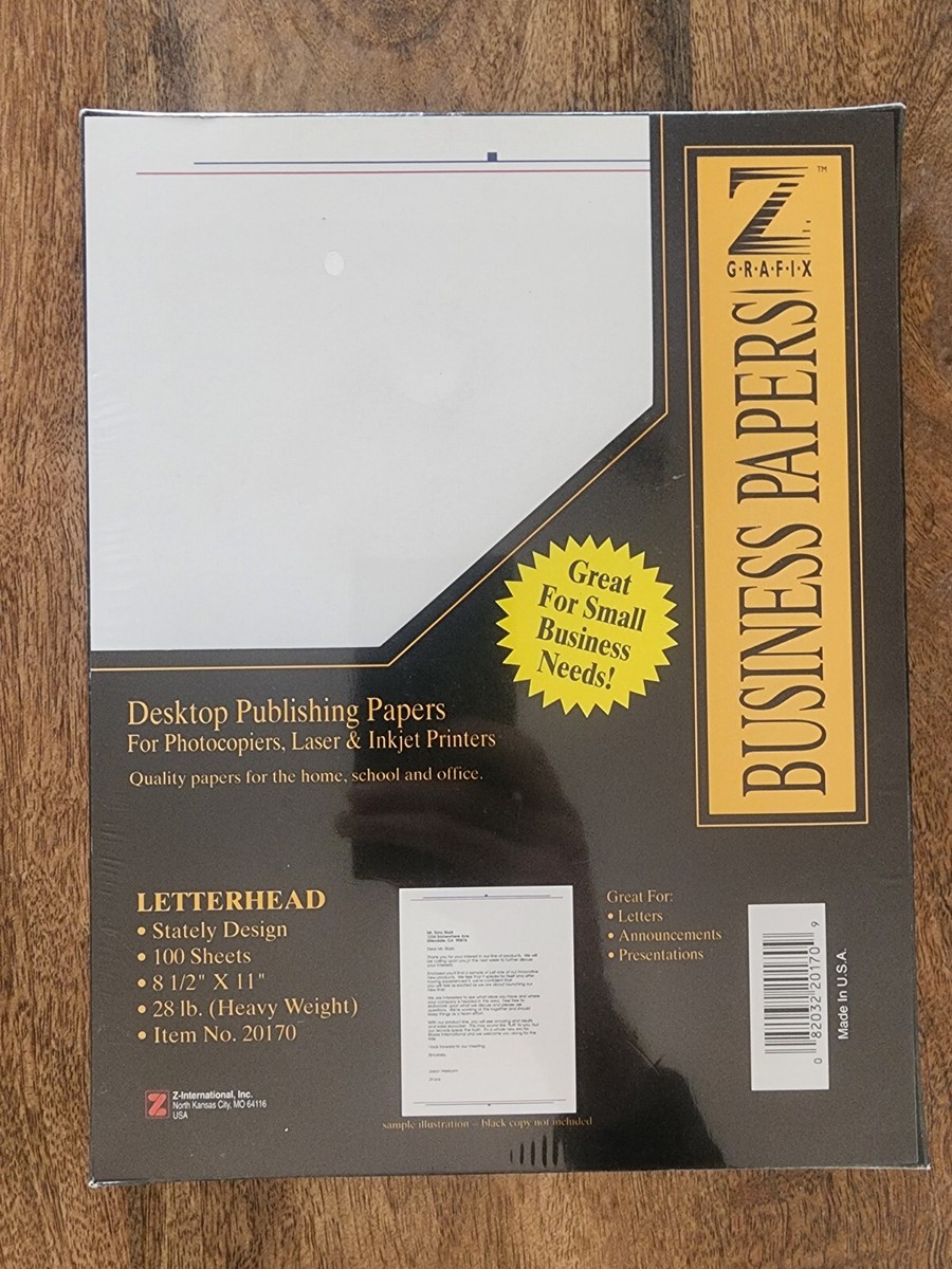 NEW Z Grafix Desktop Publishing Paper 100 Sheets Stately Design 8