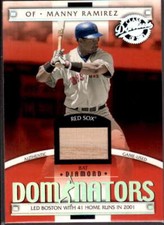 Manny Ramirez Sox Bat Card 2001 Donruss Class of 2001 Diamond Dominators #DM1 