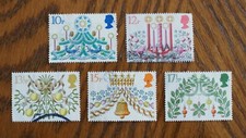Complete GB used stamp set: 1980 Christmas