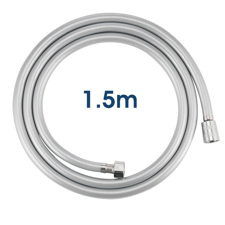 Matt Shower Hose Silver PVC Pipe Universal Brass Head Pipe eBay