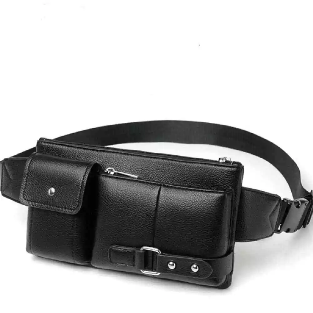for iPhone XR Bag Fanny Pack Leather Waist Shoulder bag Tablet Ebook