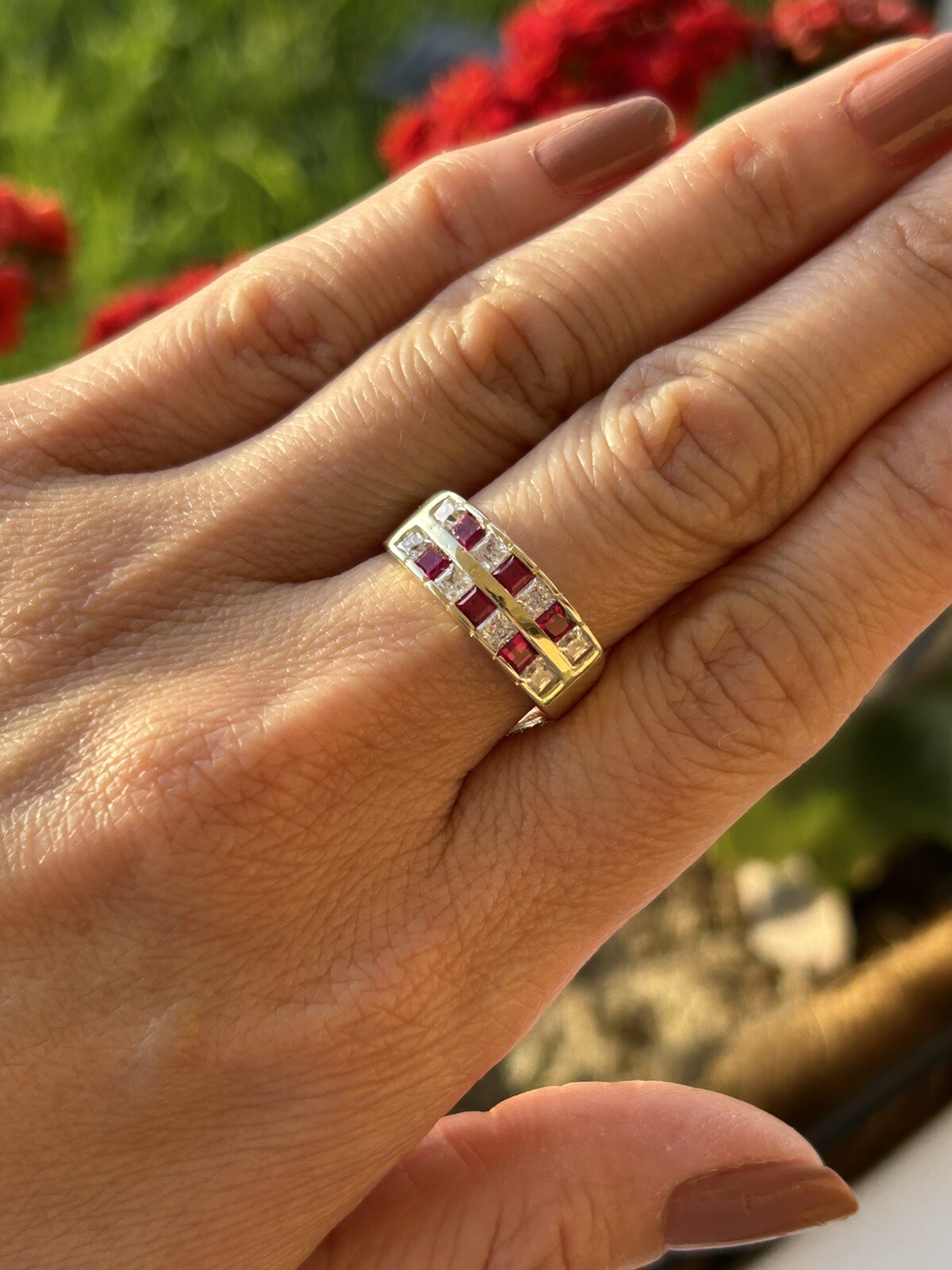 14k Ruby Cz Illusionist Ring - image 2