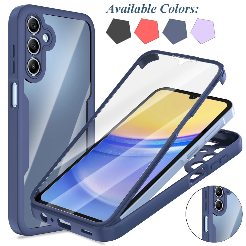 TSUINZ For Samsung Galaxy A15 5G Rugged Case with Screen Protector |Shockproof