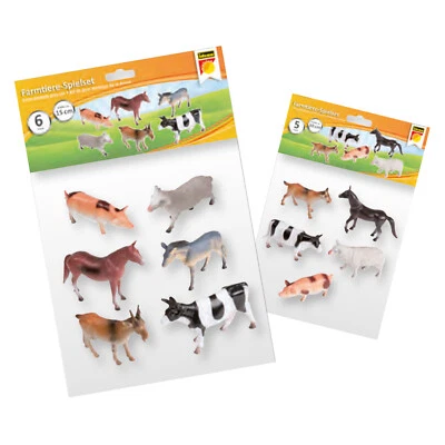 OLSHOP AG Spielset mit 11 Farmtieren Spielfiguren Bauernhof Tiere Tiersammlung Tierfiguren