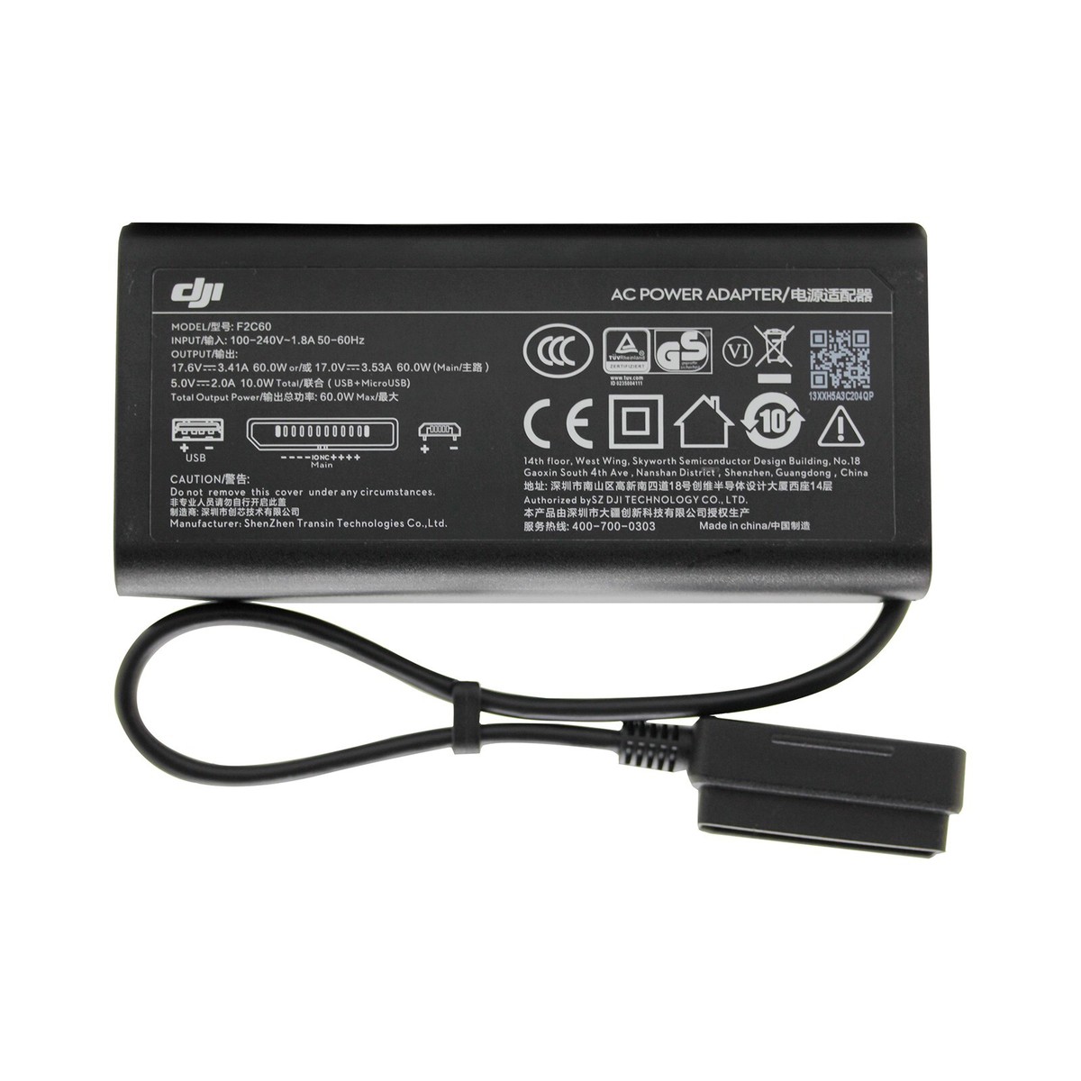 Original AC Power Adapter Battery Charger F2C60 60W For DJI Mavic