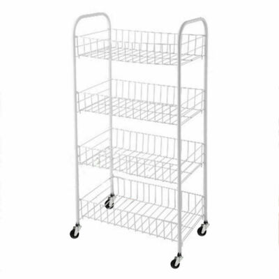 2/3/4 Ebenen Obst Trolly Korb Regal Küche Aufbewahrung Gemüsewagen mit Rollen
