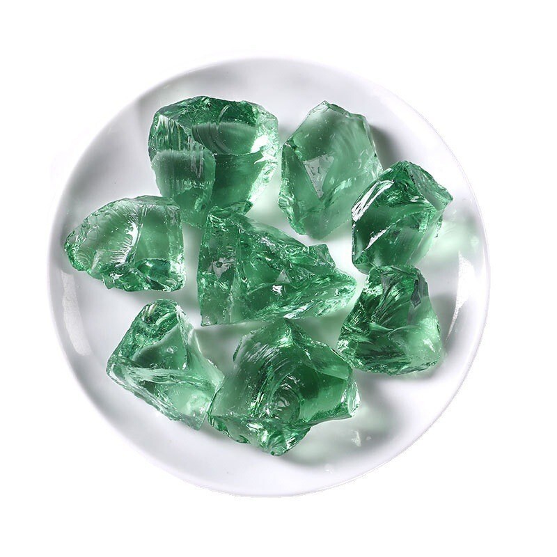Raw Rough Light Green Glass Crystal Stone Chunk Healing Mineral Rocks Gifts 100g