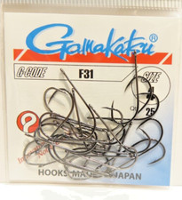 Gamakatsu F31 Größe #4 black nickel 25 Hake...