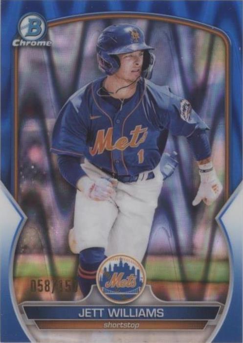 2023 Bowman - Chrome Prospects Jett Williams #BCP-49 Blue RayWave ...