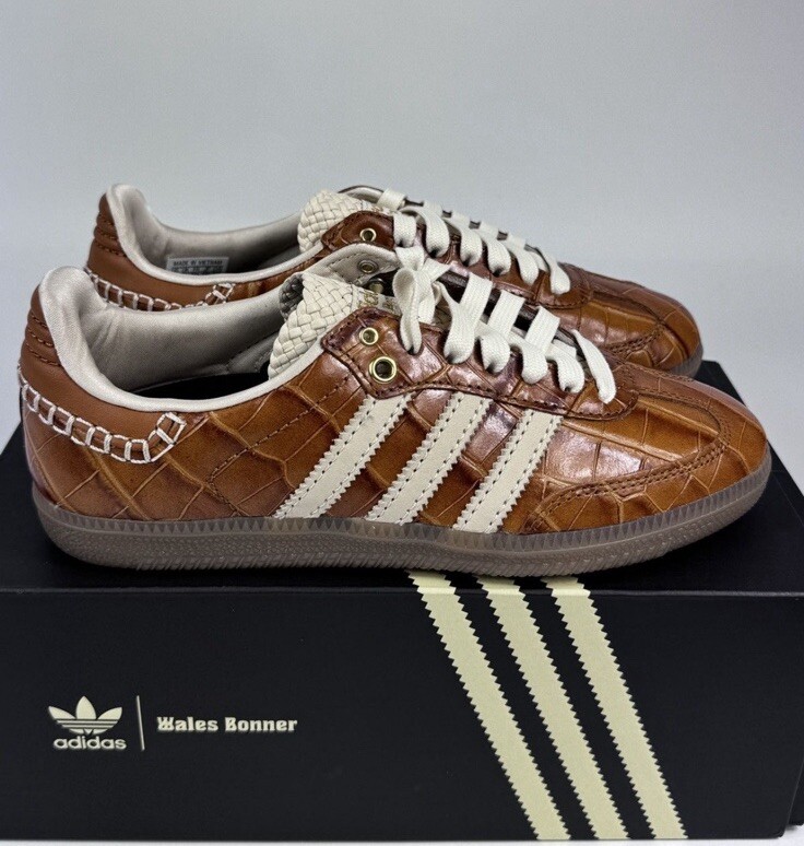 Adidas X Wales Bonner - Adidas Samba Brown Croc Sneakers Adidas X Wales Bonner - Adidas Samba Brown Croc Sneakers