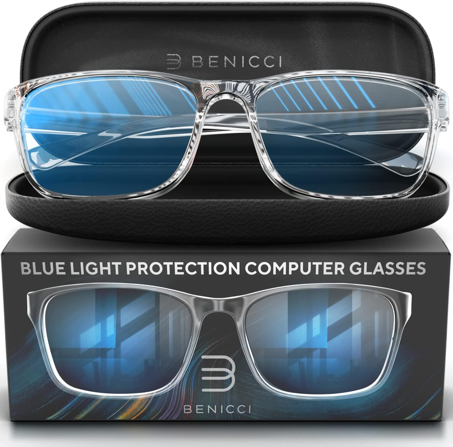 Blue Light Blocking Glasses for Men & Women - Reduce Digital Eye Strain Stylish Design