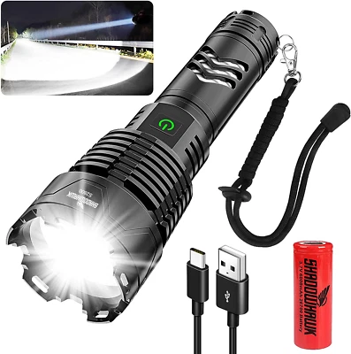 BESUCHE DEN SHADOWHAWK-STORE Shadowhawk Led Taschenlampe Extrem Hell, XHP160.2 20000 Lumen Taschenlampe Led A