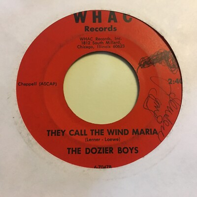 The Dozier Boys Someday You'll Be Sorry / They Call the Wind 45 WHAC VG doo wop