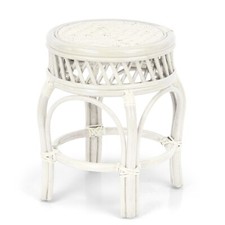 Ginger Handmade Rattan Wicker Stool Ottoman Plant Stand