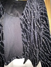 J.b.s. Ltd Evening Jacket With Overlay Size L With Button Closure Pre Owned
