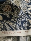 Zepel Mikado 2 Yards 13" Vintage Interior Fabric Cotton Blue Brown Cream Flowers — photo 5