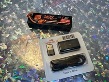 Arrma Mojave Grom 2s Spektrum Lipo Battery 1400Mah S10 Smart Charger 1/18 Typhon
