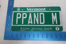 Vermont VT License Plate Tag Vanity Initials Family PP and M P P PPAND M #1